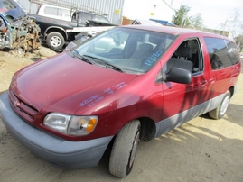 1999 TOYOTA SIENNA CE BURGUNDY 3.0L AT Z16180